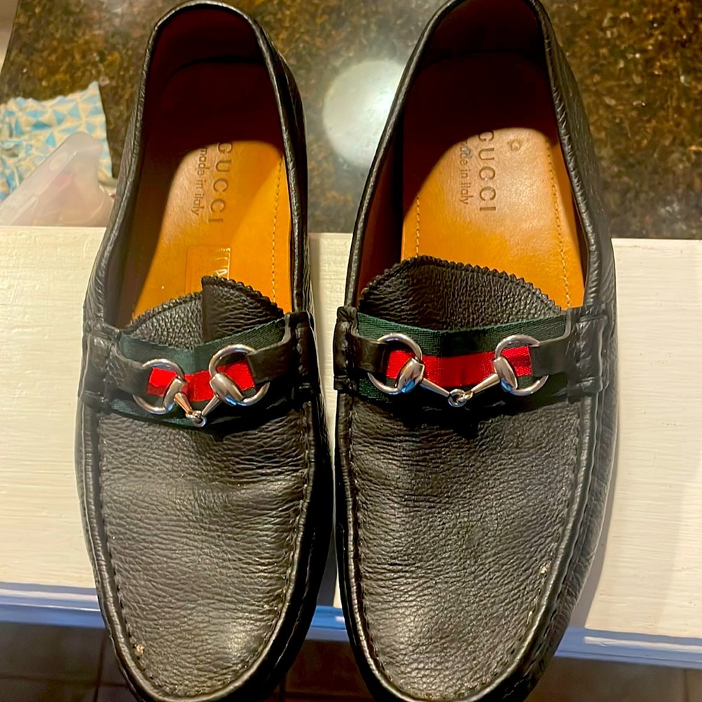 Black Guuci Loafers As Good As New